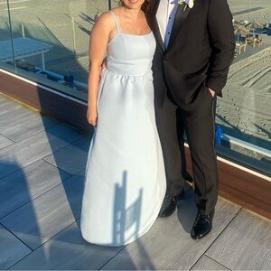 Amsale Ever bridesmaid dress, Ice, size 8 (fits like 4-6 in womens US dresses)